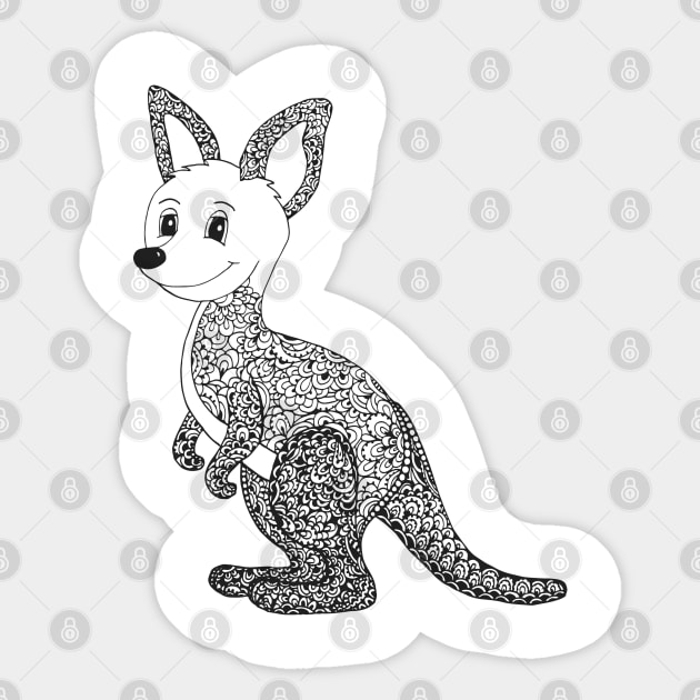 Kangaroo Sticker by HayleyLaurenDesign